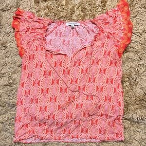 Rose & Olive Coral and Red Women's Blouse